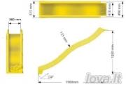 Plastmasinis nusileidimas 2.5m